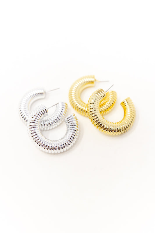 Textured Luxe Hoop Earrings