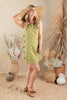 Sweet Tide Sleeveless Linen Blend Dress
