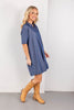Miss Polished Lightweight Collared Shirt Dress