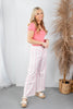 Rosewood Boulevard Striped Pink Rose Relaxed Fit Jeans