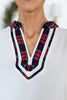 Holly Days Ahead Plaid Trim Dolman Sleeve Top