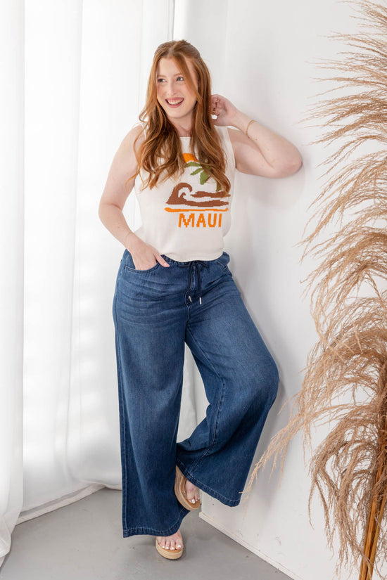 Almost Famous Wide Leg Brushed Denim Jeans