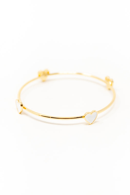 Love In Gold Bangle Bracelet