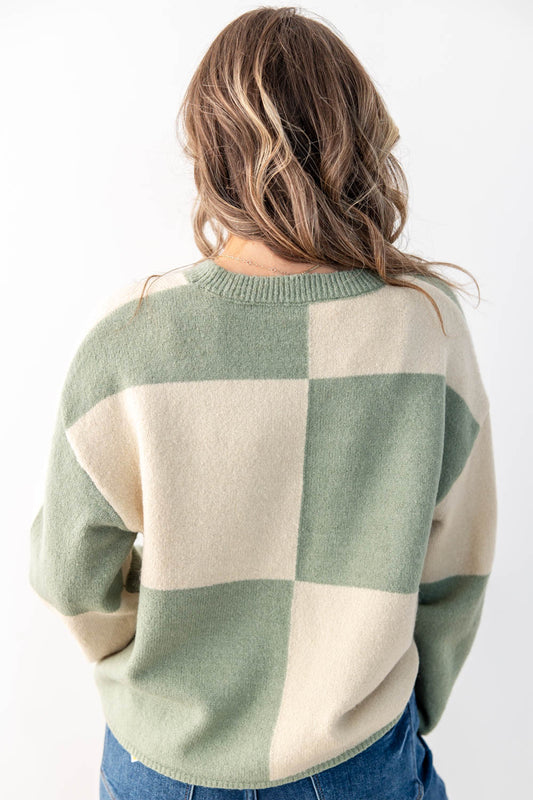 Block It Out Checkered Sweater