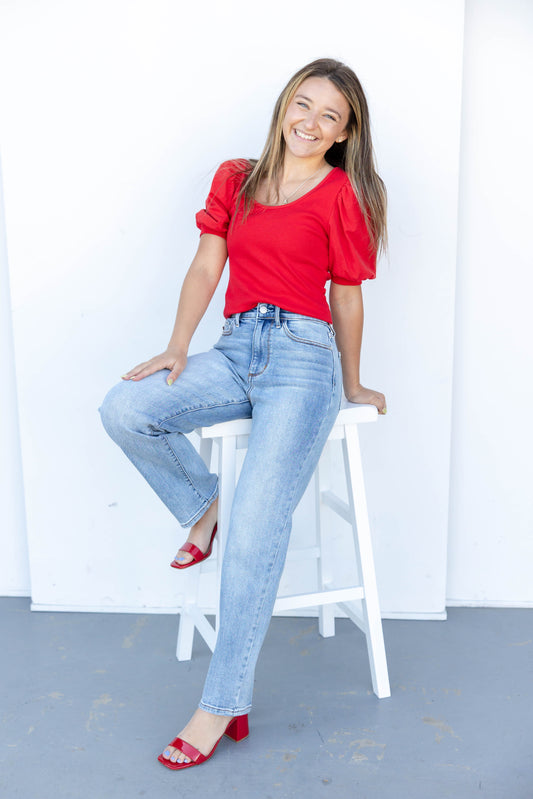 True Blue Straight Leg Jeans