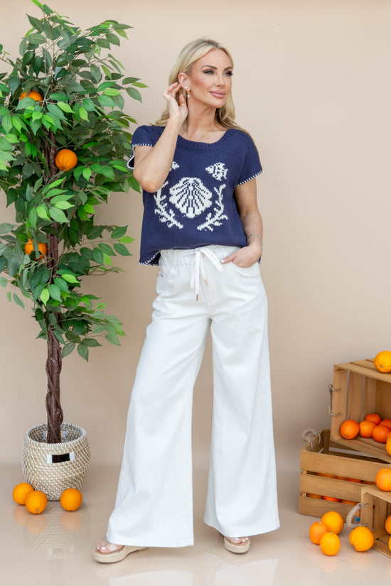 Little White Lies Relaxed Wide Leg White Jeans
