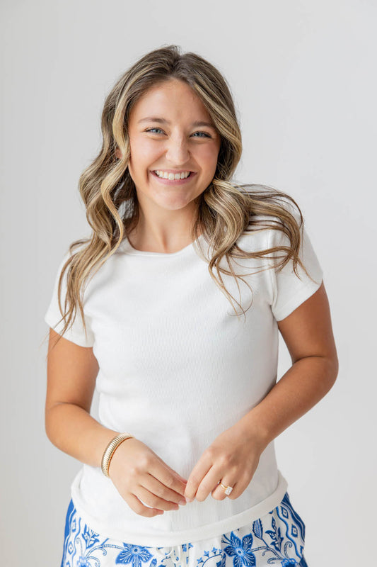 Weekend Daydreams Cotton Blend Crew Neck Tee