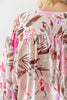 Market Days Pink Watercolor Floral Button Down Blouse
