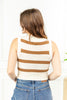 Shoreline Stripes V-Neck Knit Tank Top