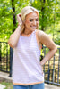Simply You Striped Sleeveless Top