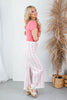 Rosewood Boulevard Striped Pink Rose Relaxed Fit Jeans