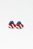 Made with Love American Flag Heart Earrings