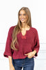 Toasty Dreams V-Neck Lightweight Knit Top