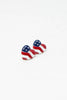 Made with Love American Flag Heart Earrings