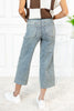 Getaway Girl Tummy Control Wide Crop Judy Blue Jeans