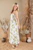 Island Petals Botanical Print Maxi Dress