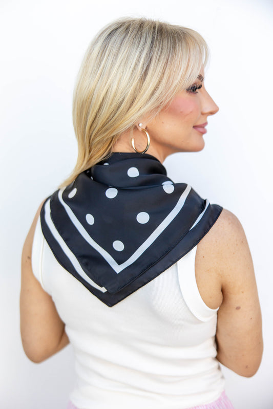 Hot for Dots Polka Dot Square Scarf