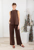 Sculpted Ease Buttery Soft Mock Neck Sleeveless Top
