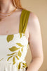 Island Petals Botanical Print A-Line Maxi Dress