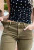 Dirty Martini Wide Leg Crop Olive Jeans *PREORDER*