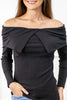 Monaco Nights Off Shoulder Long Sleeve Top