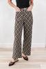 Grid Goals Diamond Plaid Straight Leg Ankle Pants