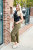 Dirty Martini Wide Leg Crop Olive Jeans *PREORDER*
