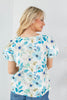 Bloom Time Floral Print Balloon Sleeve Top