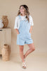 Overall Obsessed Striped Short Overalls