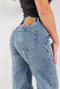 First Class Vintage Acid Wash Front Seam Trouser Hem Jeans
