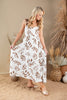 Island Petals Botanical Print Maxi Dress