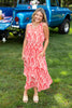 Breezy Belle Smocked Botanical Print Midi Dress