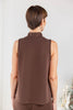 Sculpted Ease Buttery Soft Mock Neck Sleeveless Top