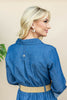Denim Diva Belted Dress