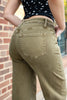 Dirty Martini Wide Leg Crop Olive Jeans *PREORDER*