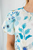 Bloom Time Floral Print Balloon Sleeve Top