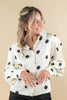 Sweet Spots Polka Dot Satin Feel Long Sleeve Blouse