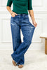 Edge of Night Front Seam Wide Leg Jeans