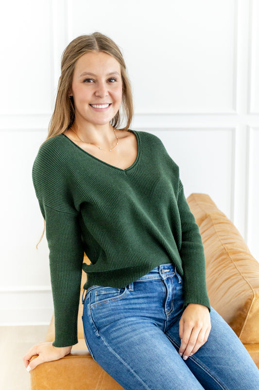 Good Advice Long Sleeve V-neck Sweater