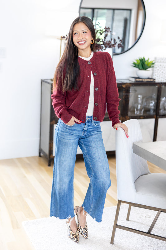 Cool Girl Mid Rise Wide Leg Crop Lovervet Jeans