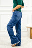 Edge of Night Front Seam Wide Leg Jeans