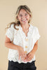 Style Me Pretty V-Neck Button Down Crochet Sweater