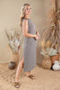 Hello Sunshine Sleeveless Striped Midi Dress