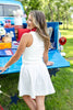 Girly Charm Solid Color Sleeveless Cotton Matching Set