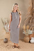Hello Sunshine Sleeveless Striped Midi Dress