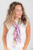 Sugar Bloom Bright Floral Print Square Bandana