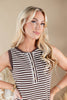 Hello Sunshine Sleeveless Striped Midi Dress