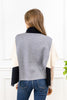 Silver Skies Colorblock Poncho Sweater