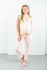 Love in Lace Satin & Lace Peplum A-Line Blouse