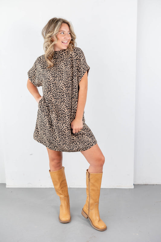 Grace with Edge Leopard Shift Dress